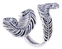 "Гис" кольцо в серебряном покрытии из коллекции "Feather" от Jenavi