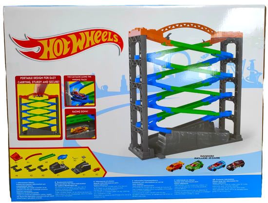 Игровой набор Hot Wheel  " Автотрек горка "  + 2 машинки ( переносной )