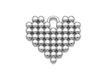 Кулон-подвеска Сердце, 18мм (уценка)