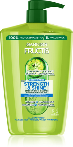 Garnier Fructis Strength & Shine - укрепляющий шампунь для всех типов волос /   1000  ml  / GTIN 3600542556675