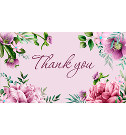 Открытки "Thank you", PolicomprintM23 90х50 мм, 50 шт.