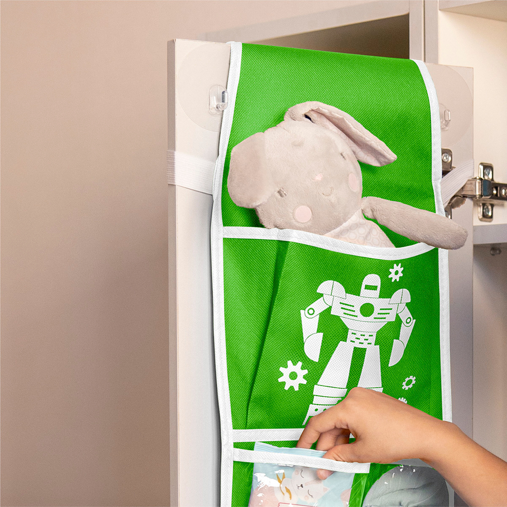 Кармашки для детского сада на резинке. Робот