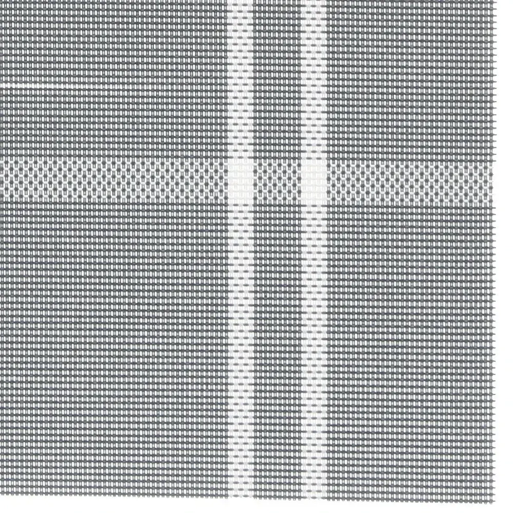 Салфетка на стол 30*45см плетеная, Клетка серая