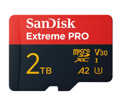 Карта памяти SanDisk MicroSDXC 2TB Extreme Pro UHS-I A2 V30 U3 250/150MB/s + SD-адаптер