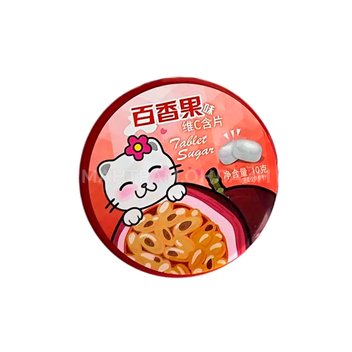 Драже Hello Kitty Tablet Sugar со вкусом маракуйя 10 г