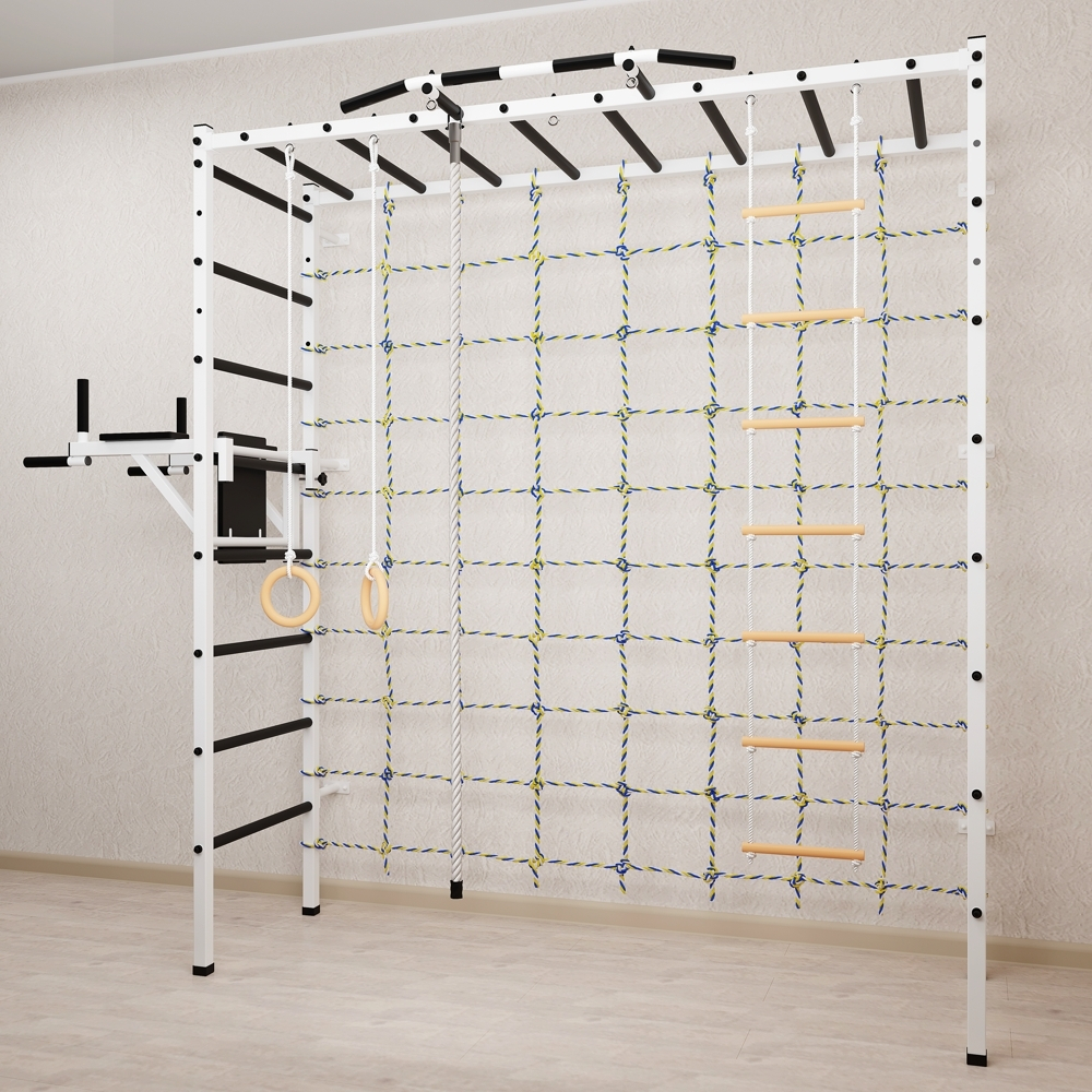 Спортивный комплекс Sv Sport П 4030 (Турник/Брусья/Канат/Кольца/Лестница/Сетка)