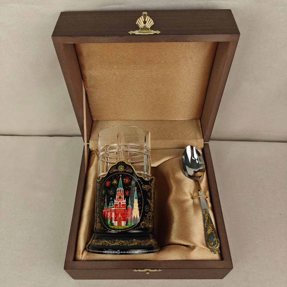 Чайный набор "Москва. Кремль" (Ручная роспись Палех)
