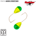 Мормышка вольфрамовая Spider 1225 "Капля с отверстием" (2.5мм, 0.19гр)