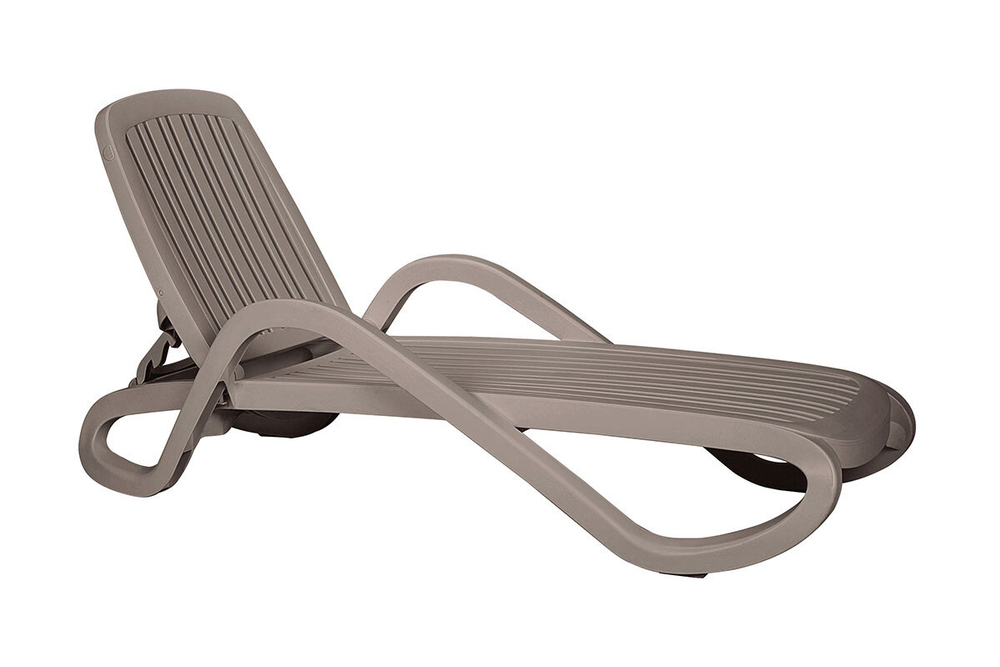 Шезлонг Nardi Eden с подлокотниками, tortora