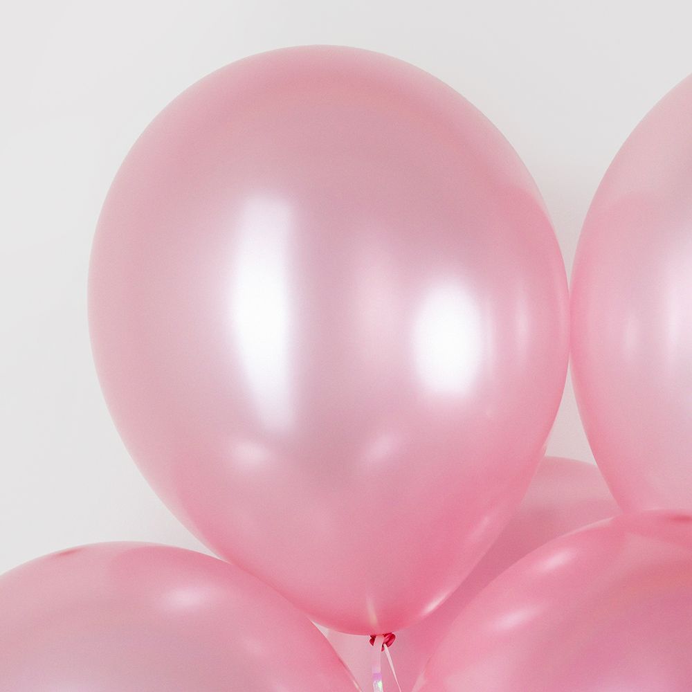 Шар (12''/30 см) Ярко-розовый, металлик, 100 шт.