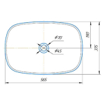 Раковина накладная на столешницу "Купер-56*38" ш*г (Kirovit)