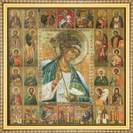 Икона "Ангел Хранитель" и Собор Святых, рама 28х28, в коробке