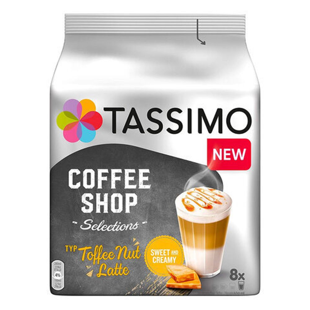 Кофе в капсулах "Toffee Nut Latte" для кофемашины TASSIMO, 8 порций