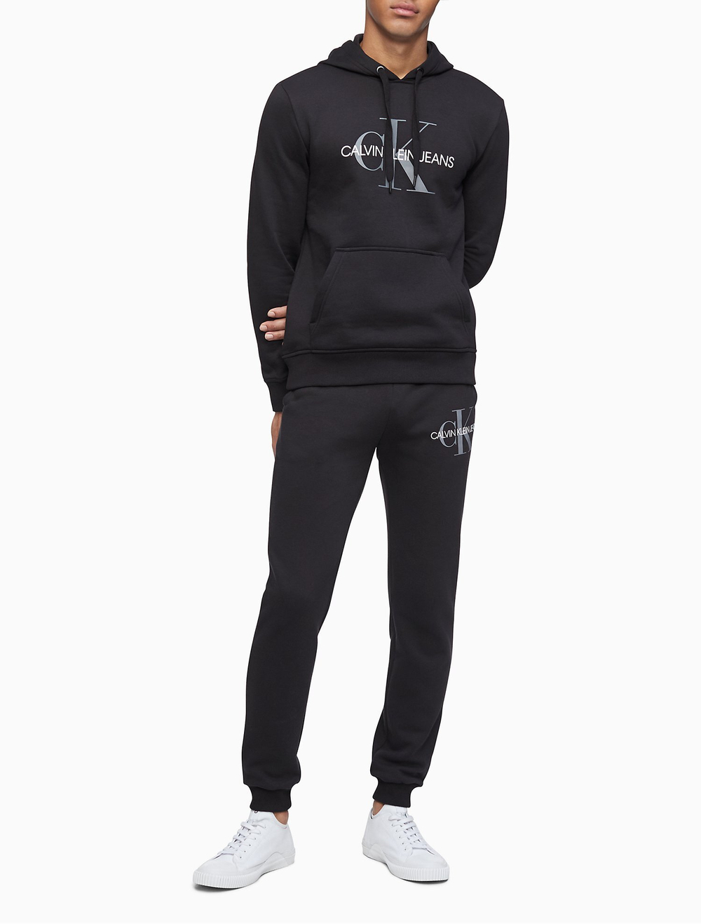 Худи Calvin Klein Monogram Logo Fleece Black