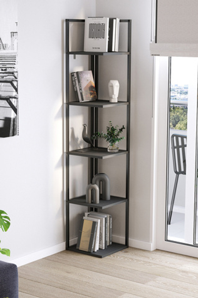 Угловой стеллаж SELANIK 180х35 - антрацит
