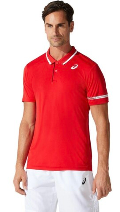 ASICS, COURT M POLO SHIRT, CPS, CLASSIC RED, MEN, 2XL