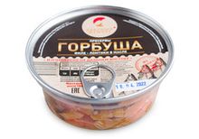 Горбуша слабой соли ломтики в масле, 90г