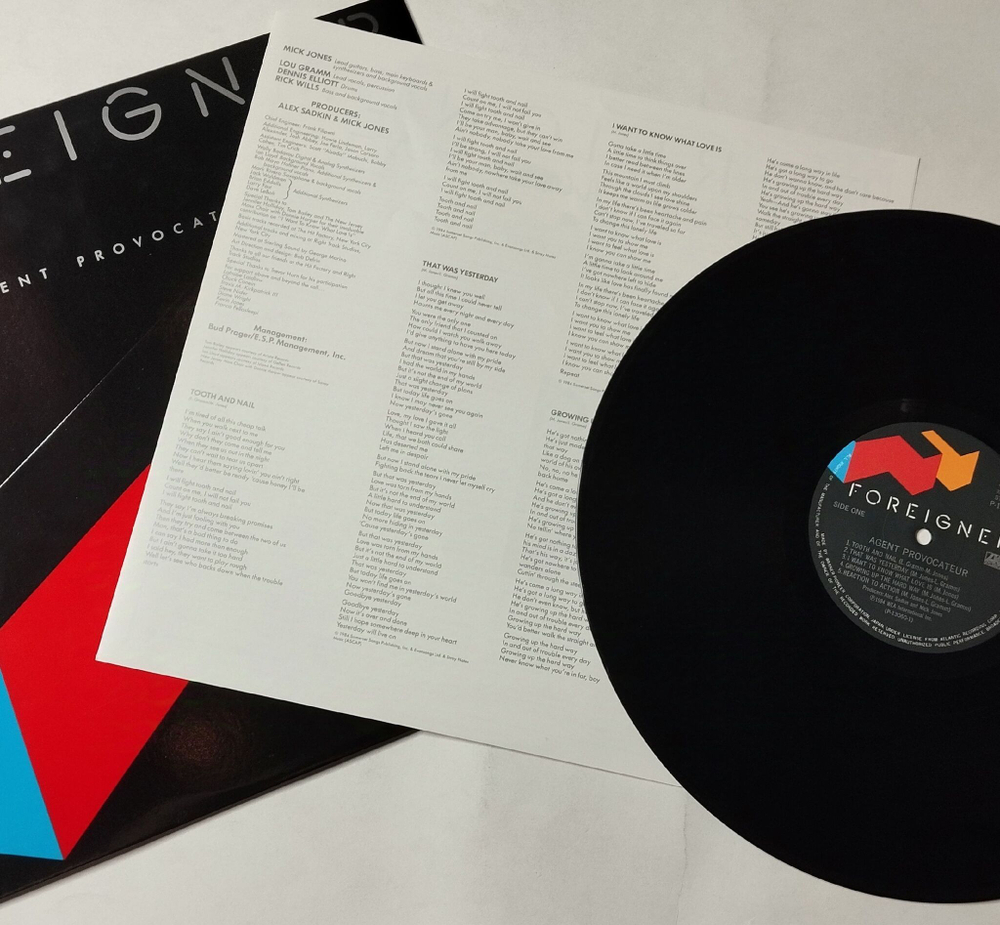 Винтажная виниловая пластинка LP Foreigner Agent Provocateur (Japan 1985) (No Obi) Tooth And Nail
