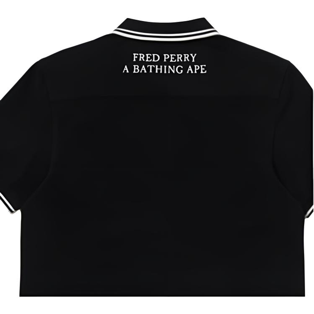 A Bathing Ape X Fred Perry Color Camo Polo черный