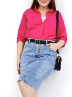 Юбка джинсовая миди с разрезом