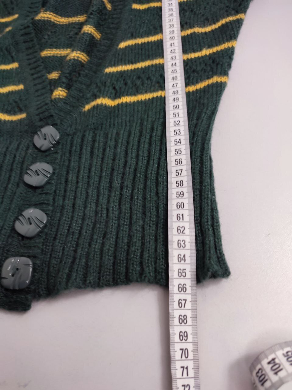 Кардиган Adilisik в желто-зеленую полоску 44-46 размер