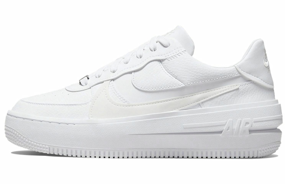 Кроссовки Nike Air Force 1 Plt.Af.Orm "Triple White" (Женская размерная сетка)