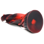 Красно-черный фантазийный фаллоимитатор Hell Kiss Twisted Tongues Silicone Dildo - 18,8 см. (Цвет: красный с черным)