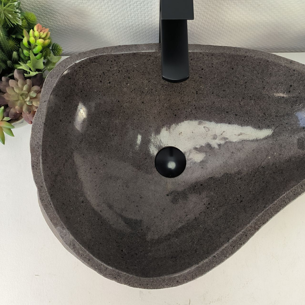 Каменная раковина из речного камня RS-05460 (57*42*15) 0857 из натурального камня