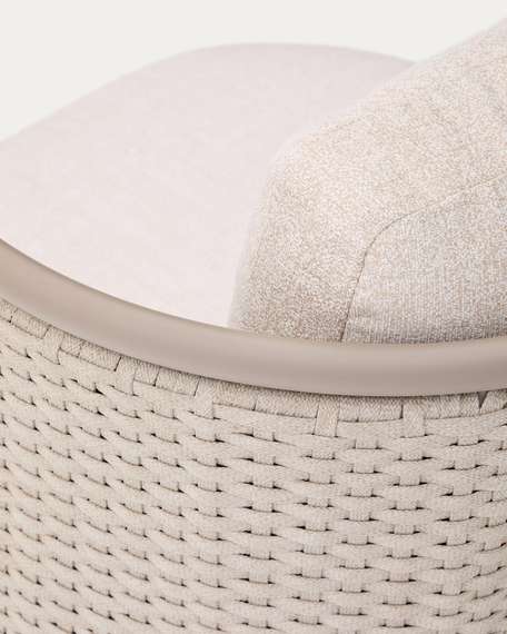 Уличное кресло Sedalis из алюминия и серо-коричневой веревки