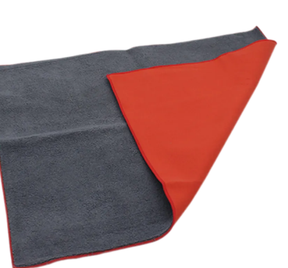 Салфетка микрофибра "NTS-SALFETKA-CCT-4050-RD-GY (1шт) 40х50см замшевая красно-серая