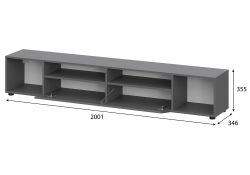 ТВ-тумба Сибити графит серый
