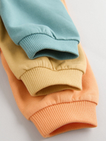 Лонгслив и брюки в комплекте для малышей Next B87-318, 3 шт., Бежевый, Голубой, Оранжевый