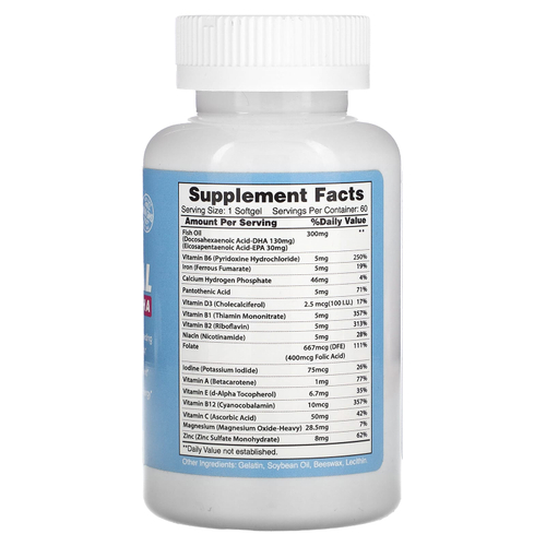 Secrets of Tea, Vidalocity, пренатальный витамин с ДГК, 60 мягких таблеток