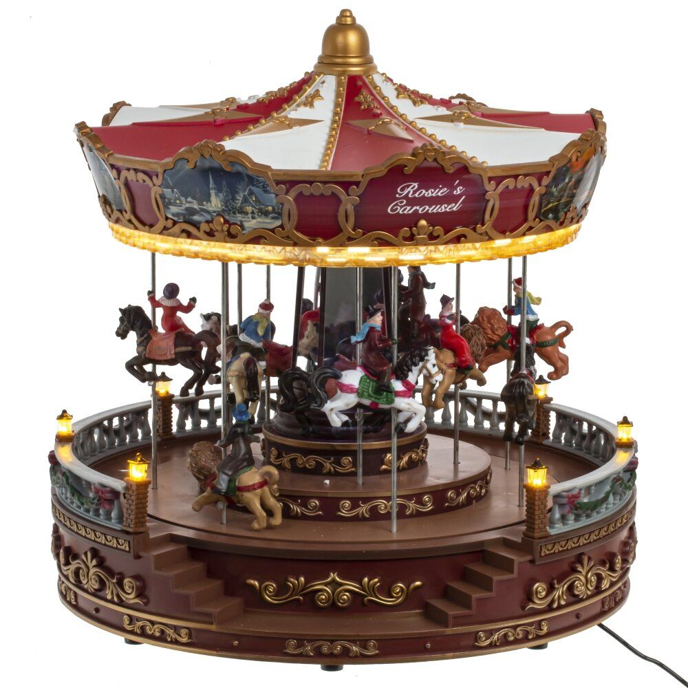 GAEM Фигурка декоративная "Рождество" (4 мелодии, подсвет, движ, 3xAA н/п, +USB), L31 W31 H33 см