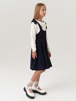 Сарафан школьный для девочки AT972-218 синий