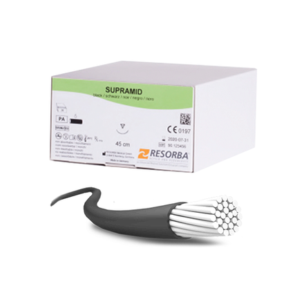 Супрамид (Supramid) черный M2 (3/0) 45см HS 22, 36 шт.