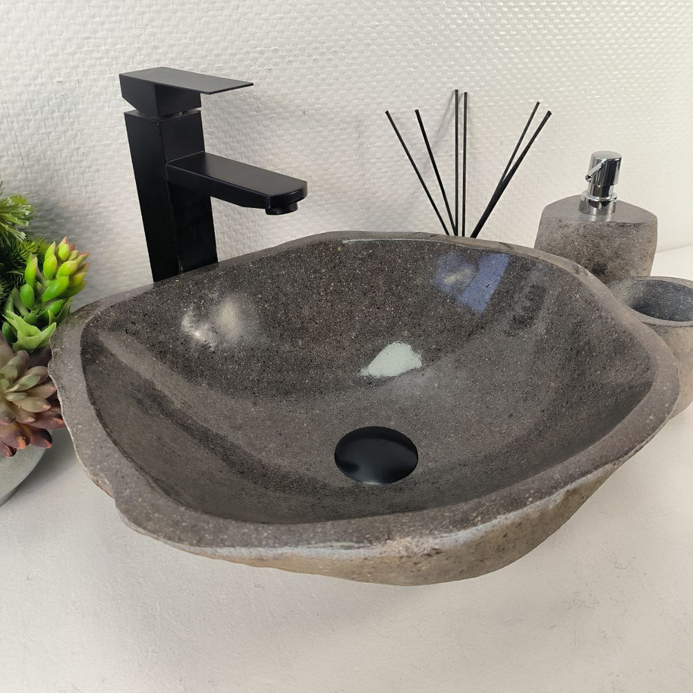 Раковина из речного камня RS-65436 42*37*14 0856
