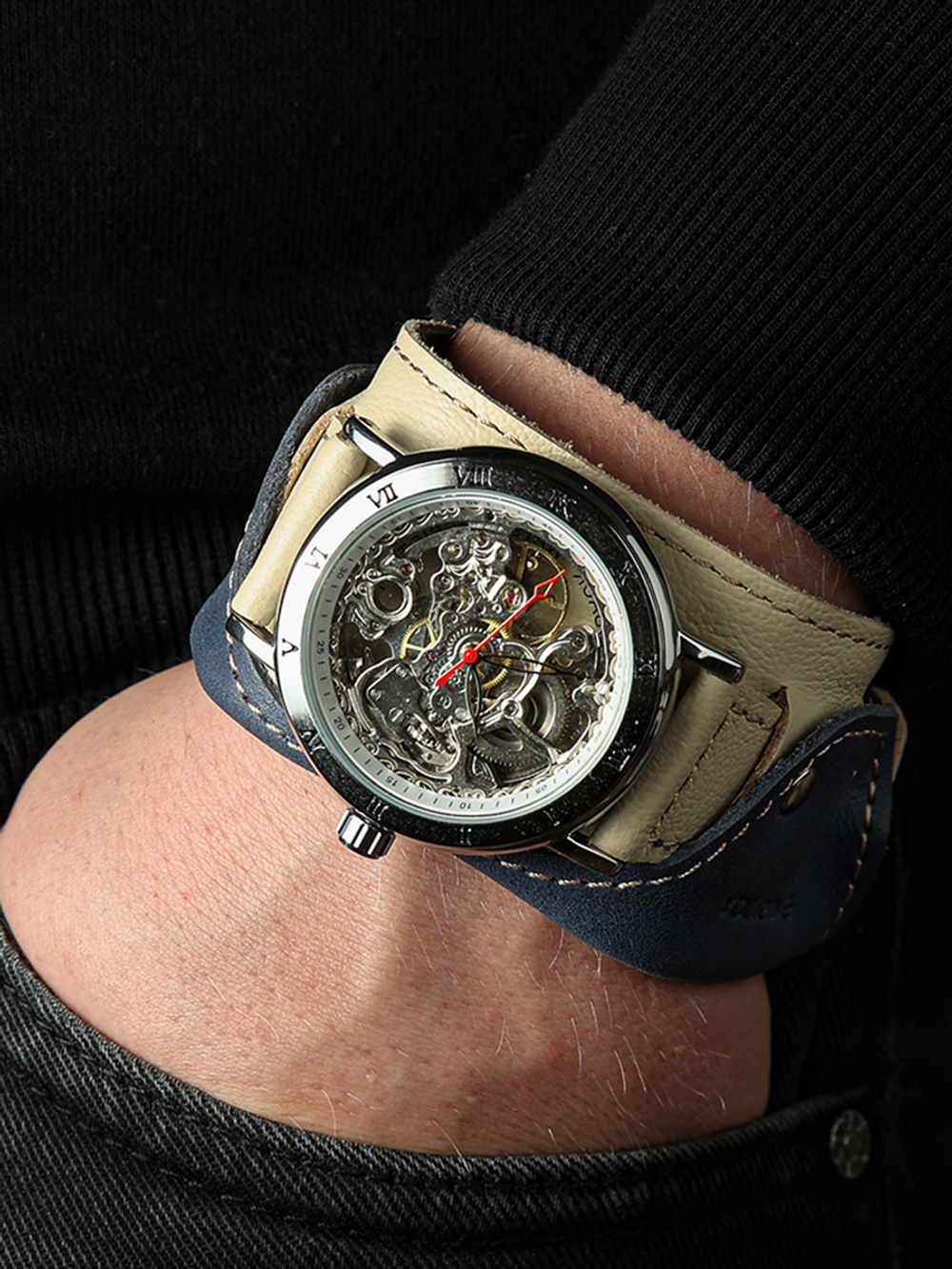 Часы скелетоны женские механические Martini YOURTIME