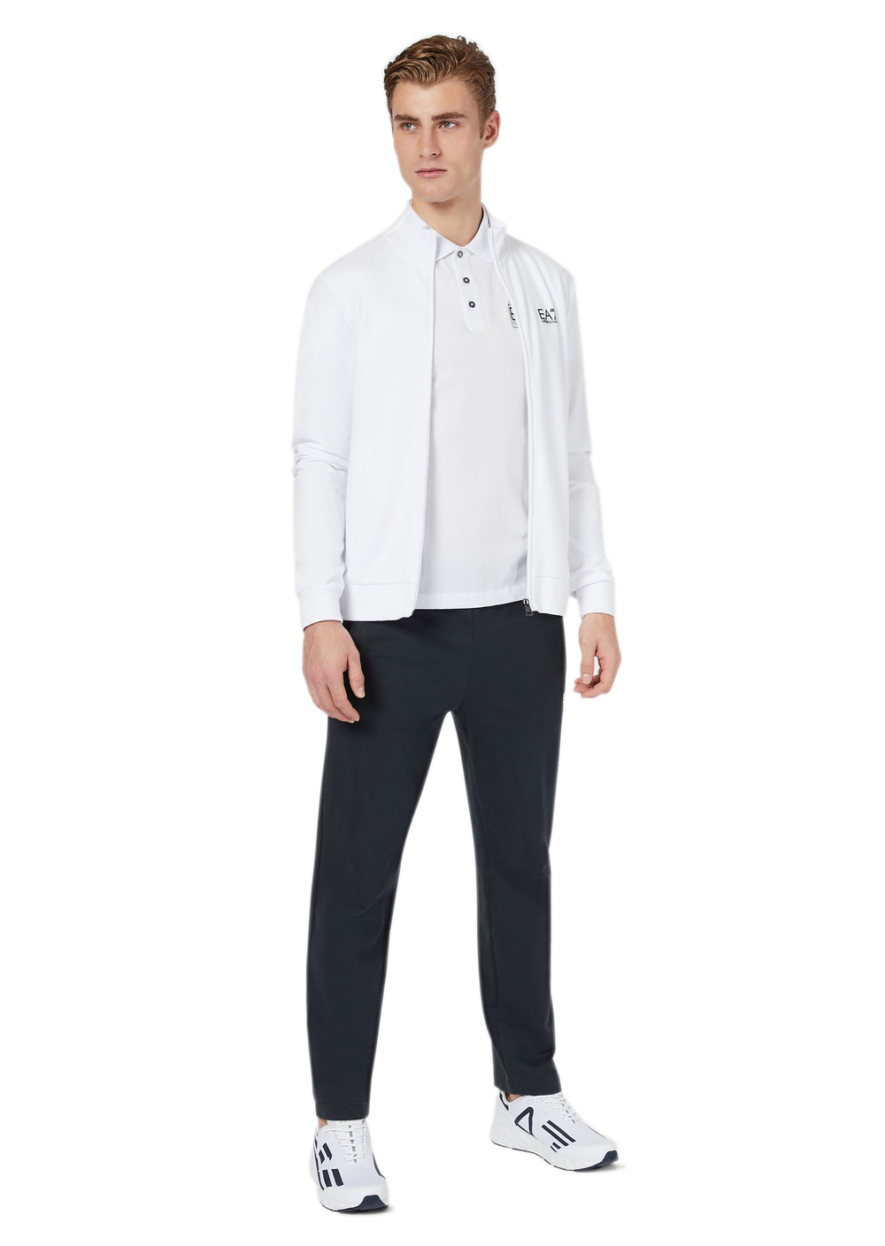 Мужские теннисные штаны EA7 Man Jersey Trouser - night blue