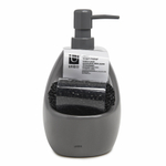 Диспенсер для мыла с подставкой для губки joey, 590 мл, уголь