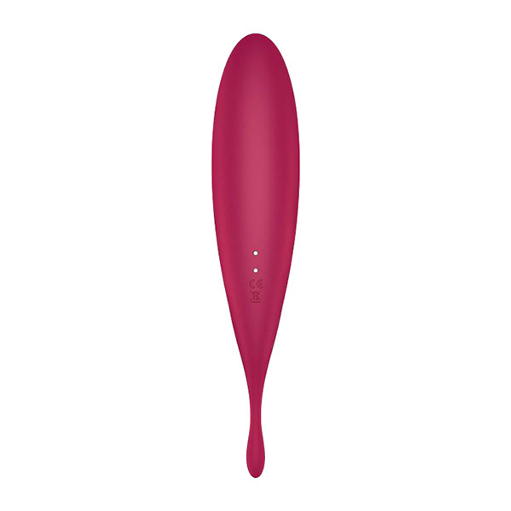 Малиновый вибромассажер 22,2см Satisfyer Twirling Pro+ J2018-305-1