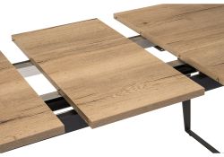 Стол Кхал 140(180)х80х78 галифакс графит / натуральный