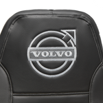 Чехлы VOLVO FH16 (экокожа, черный, серая вставка)