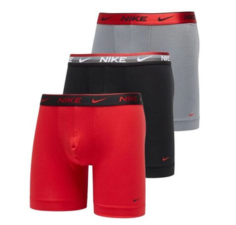 Мужские спортивные боксеры Nike Everyday Cotton Stretch 3P - black/grey/red