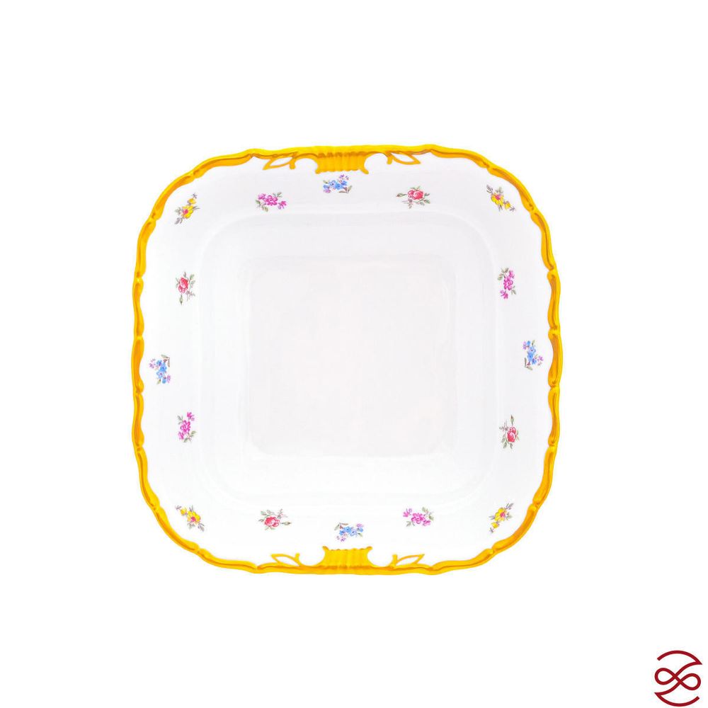 Салатник квадратный глубокий Queen's Crown Мелкие цветы 21 см