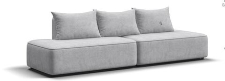 Диван Кинг Твин Шенилл Клауд серый