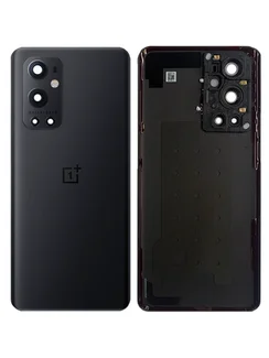 Задняя крышка для OnePlus 9 Pro черная (Stellar black) со стеклом камеры