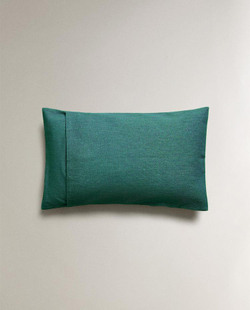 ZARA HOME ОДНОТОННАЯ НАВОЛОЧКА, БИРЮЗОВЫЙ