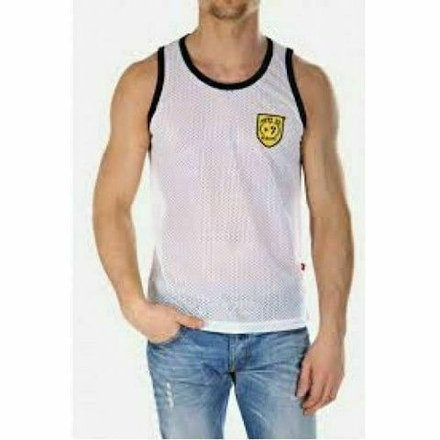 Майка спортивная в сетку белая Andrew Christian Sport Mesh Tank White