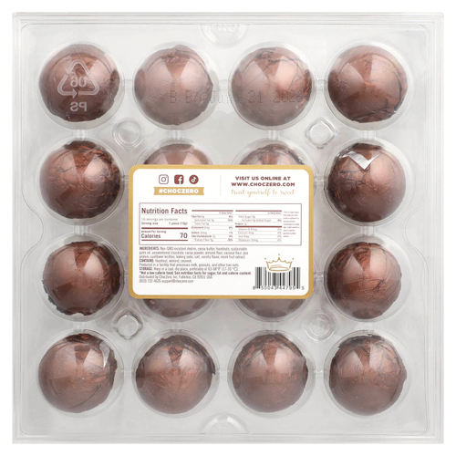 ChocZero, Королевский трюфель, темный, с фундуком, 240 г (8,5 унции)